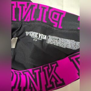 Victoria's Secret Pink and Black Yoga Leggings